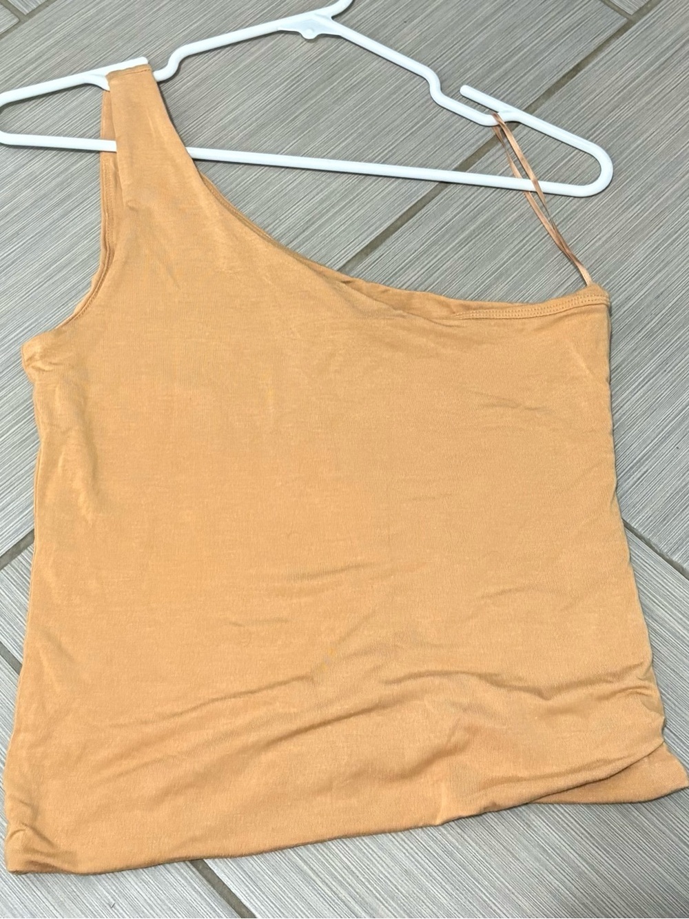 J. Crew One-Shoulder Tank Top - Camel